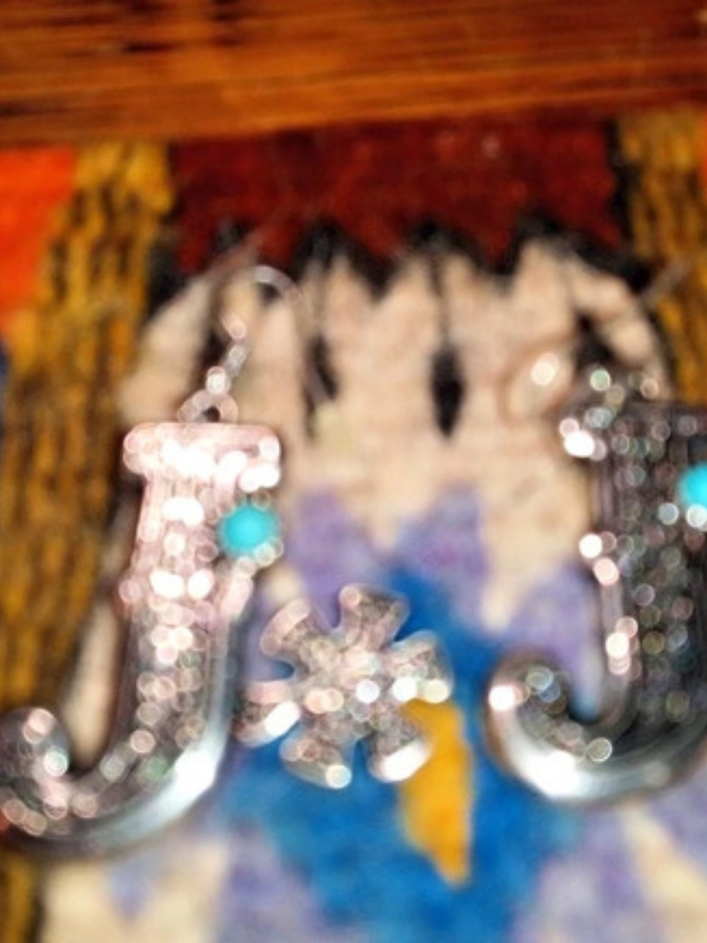 Silver-Tone Turquoise Earrings